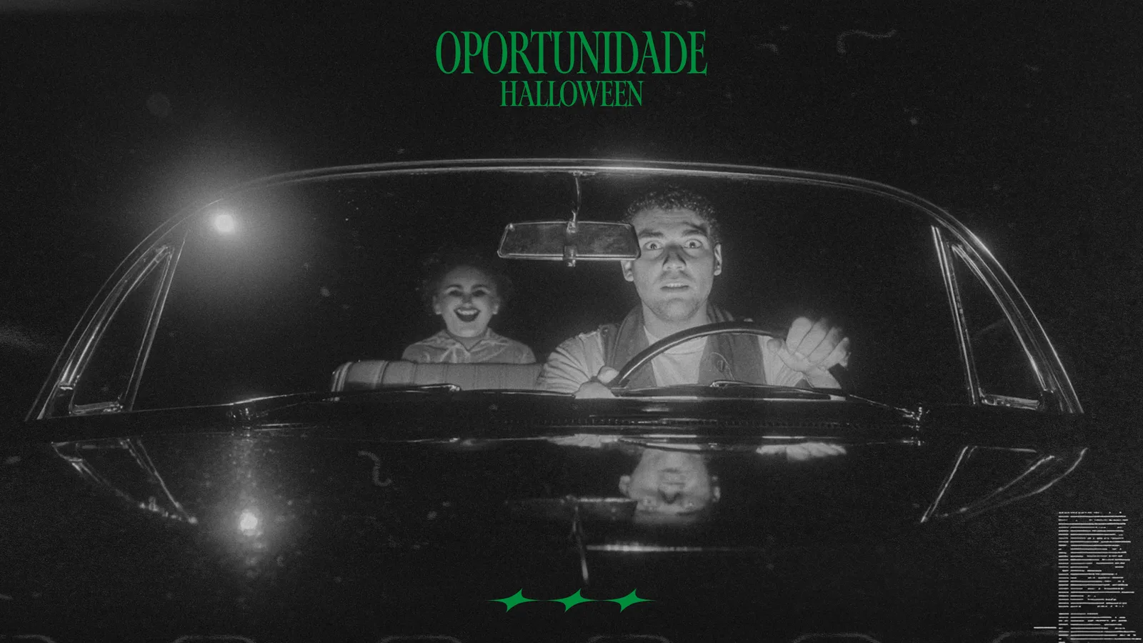 Halloween Localiza — OPORTUNIDADE, carro à noite